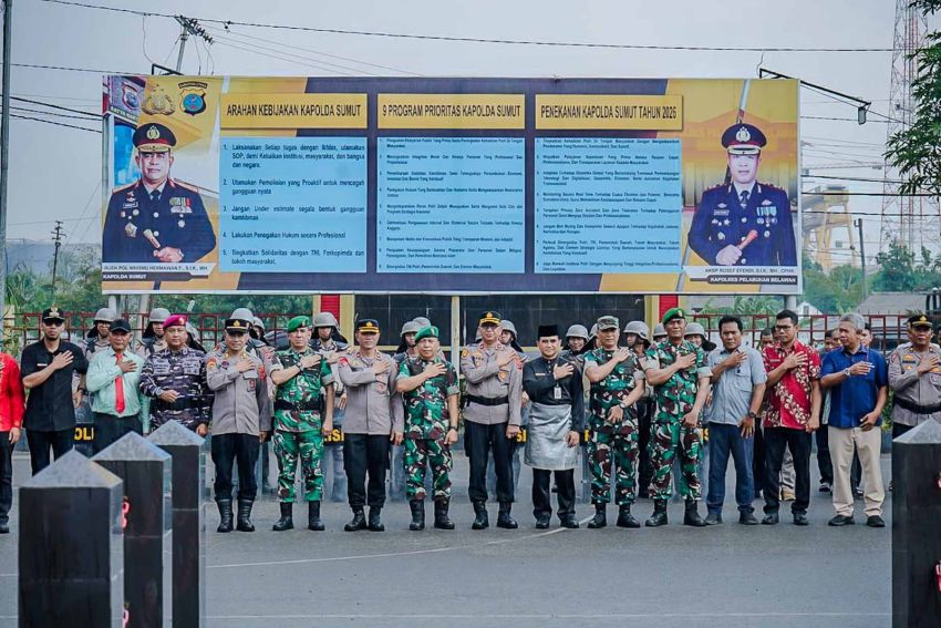 Pemko Medan Hadiri Simulasi Sispamkota di Belawan, Aparat Uji Respons Tangani Massa Anarkis