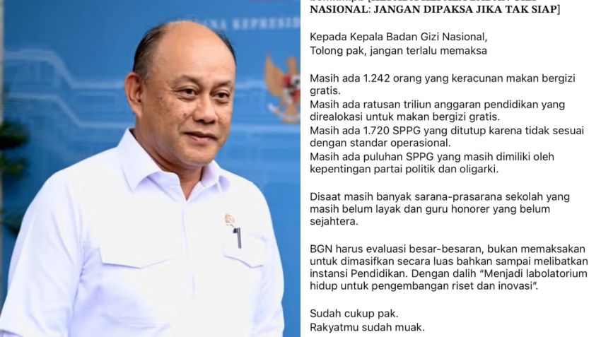 BGN Usulkan Pembangunan Dapur MBG di Perguruan Tinggi, BEM KM IPB Tolak Keras: Jangan Terlalu Memaksa, Rakyatmu Sudah Muak!