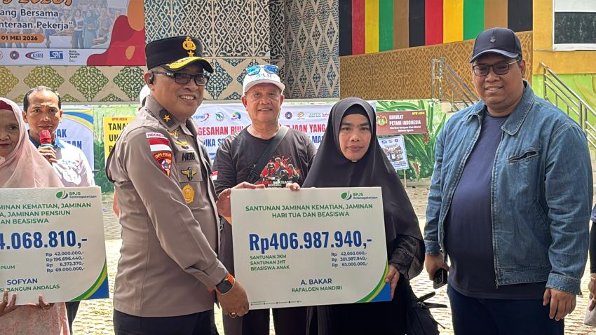 May Day 2026 di Banda Aceh Berlangsung Aman dan Tertib, Polda Aceh Salurkan Bantuan 2,5 Ton Beras