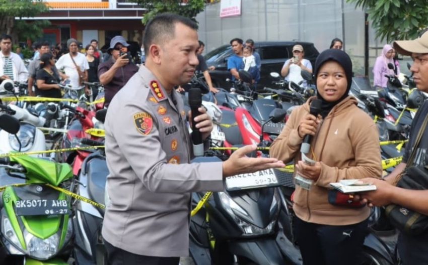 135 Motor Curian Diamankan Polrestabes Medan, Pemilik Bisa Ambil Tanpa Dipungut Biaya