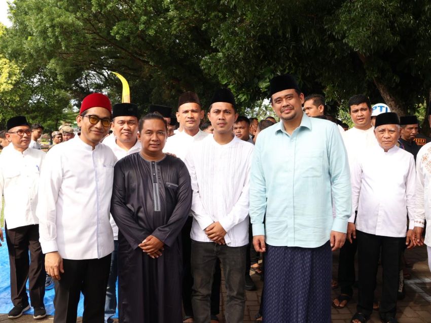DPC PSI Binjai Selatan Hadiri Salat Iduladha Bersama Gubernur Sumut di Lapangan Merdeka Binjai