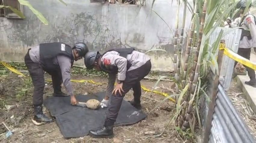 Warga Langkat Temukan Ranjau Darat Saat Berladang, Diduga Peninggalan Perang Belanda&ndash;Jepang Langsung Dimusnahkan Brimob