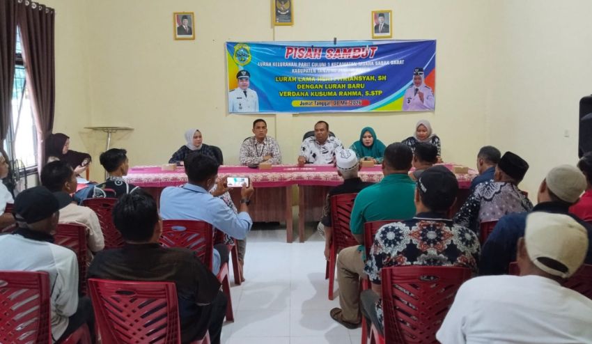 Camat Muara Sabak Barat Hadiri Sertijab Lurah Parit Culum I, Harap Pelayanan Publik Meningkat