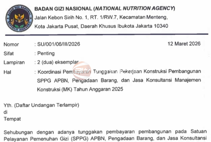 BGN Dituding Tipu 97 Rekanan, Hasil Pekerjaan Senilai Rp 1 Triliun Lebih Belum Dibayar