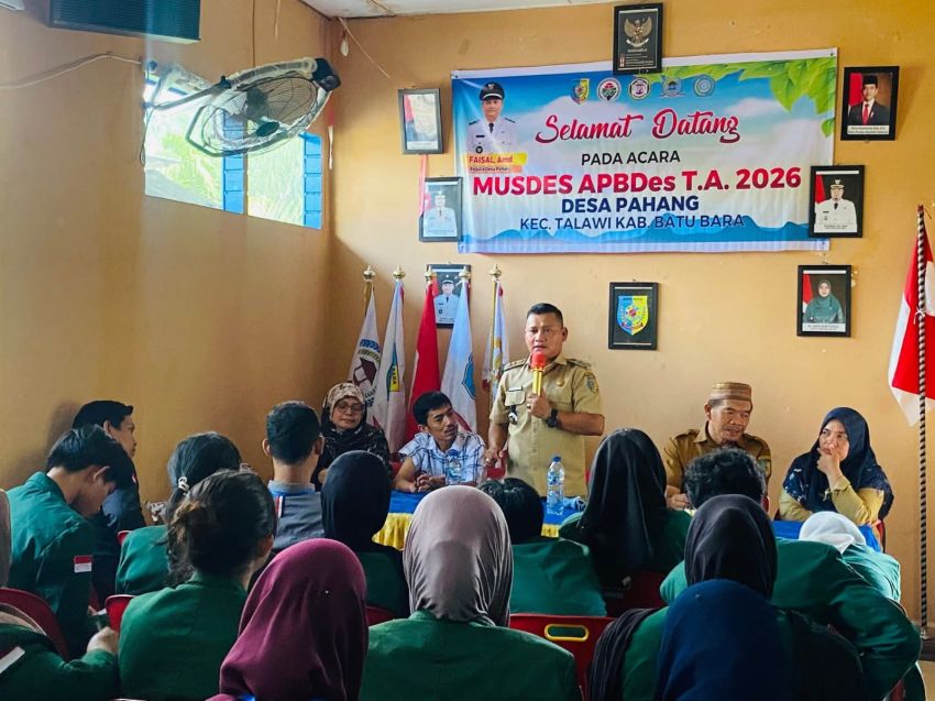 Kades Pahang Sambut Hangat Mahasiswa USU yang Lakukan Penelitian di Batu Bara