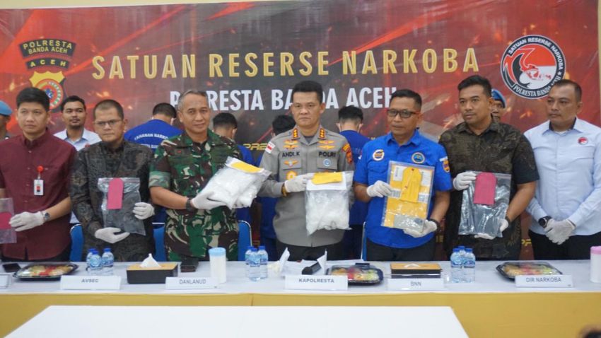 Dua Kurir 4 Kg Sabu Ditangkap di Bandara SIM, Polresta Banda Aceh Ungkap 38 Kasus Narkoba