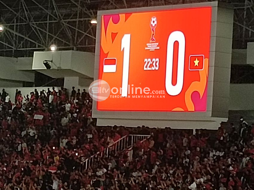 Babak Pertama Indonesia Unggul 1-0 Atas Vietnam