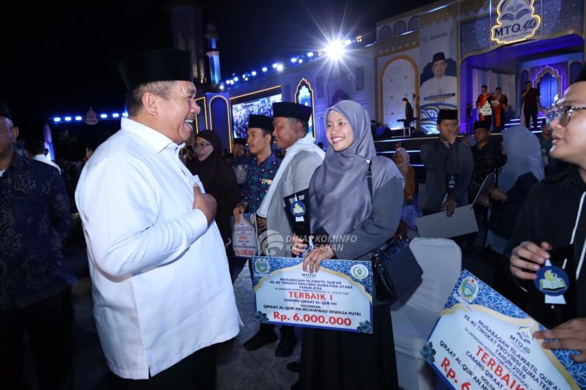 Asahan Raih Juara Umum V MTQ Sumut 2026, Bupati Taufik Apresiasi Perjuangan Kafilah