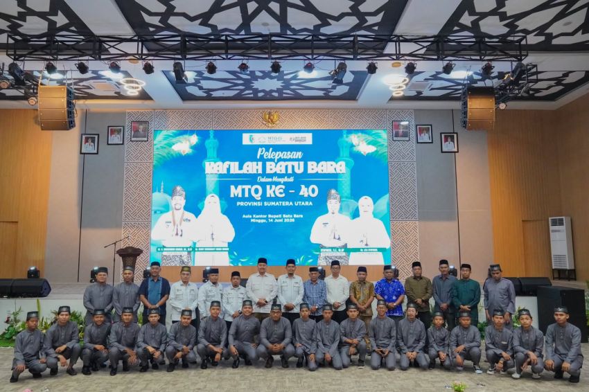 Bupati Batu Bara Lepas Kafilah MTQ ke-40 Tingkat Provinsi Sumatera Utara, Targetkan Kembali Kejayaan Qori dan Qoriah
