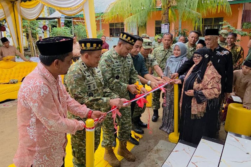 TNI Bangun Ulang Balai Pengajian Anak Yatim di Aceh Utara Usai Rusak Diterjang Banjir