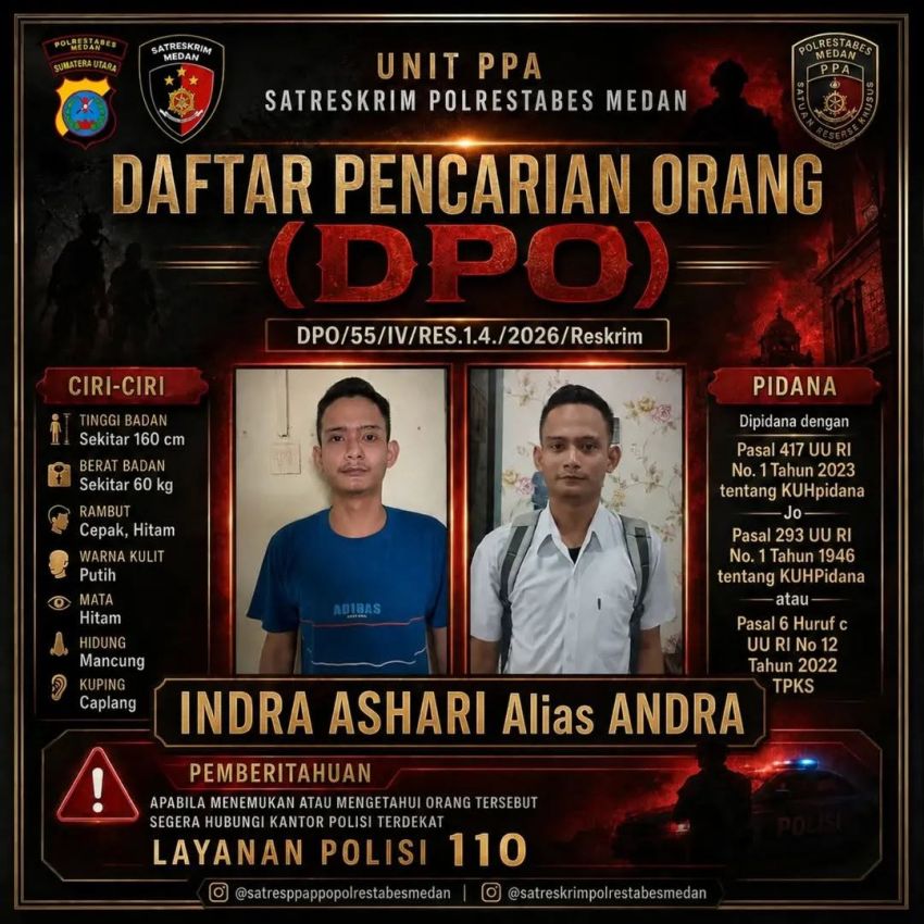 Janji Menikahi Korban, Polrestabes Medan Buru Pria yang Jadi DPO Dugaan Kekerasan Seksual