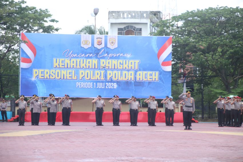 Jelang Hari Bhayangkara ke-80, 1.544 Personel Polda Aceh Resmi Naik Pangkat