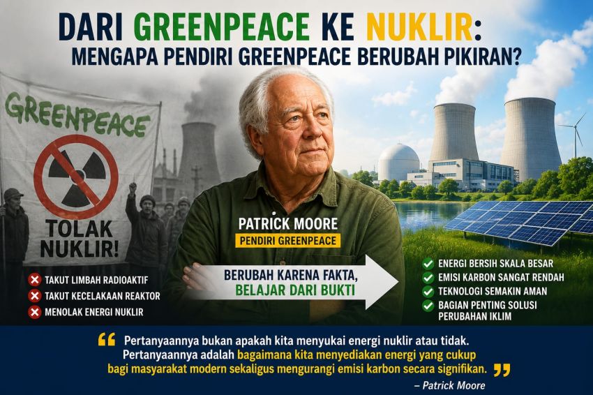 Dulu Menolak, Pendiri Greenpeace Kini Berbalik Dukung Energi Nuklir: Relevankah bagi Masa Depan Bangka Belitung?