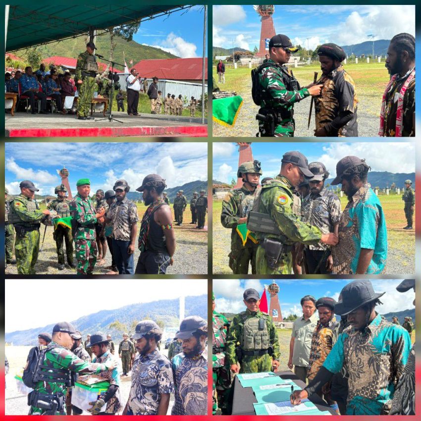 5 Eks OPM Puncak Jaya Ikrar Setia NKRI, Pendekatan Humanis Berbuah Perdamaian di Papua Tengah