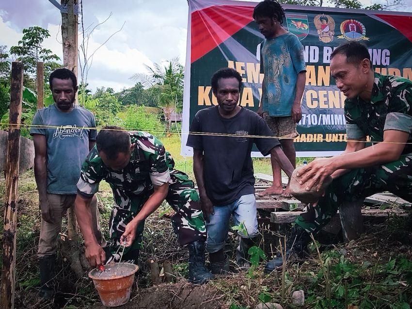 Kodim 1710/Mimika Bangun 6 Jembatan Garuda di Tiga Distrik, Akses Warga Papua Tengah Makin Terbuka