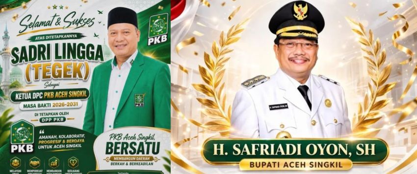 Sadri Lingga Terpilih Pimpin PKB Aceh Singkil, Bupati Harapkan Kolaborasi Pembangunan