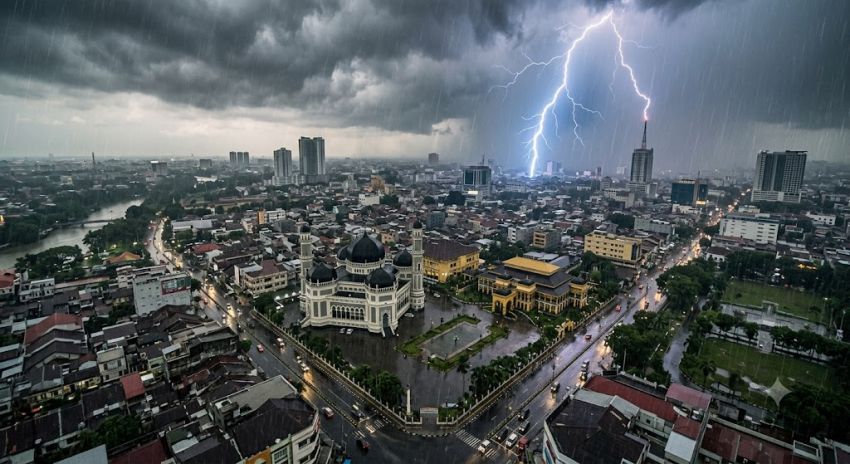 Sebagian Wilayah Sumut Berpotensi Diguyur Petir, Medan hingga Labuhanbatu Diminta Waspada
