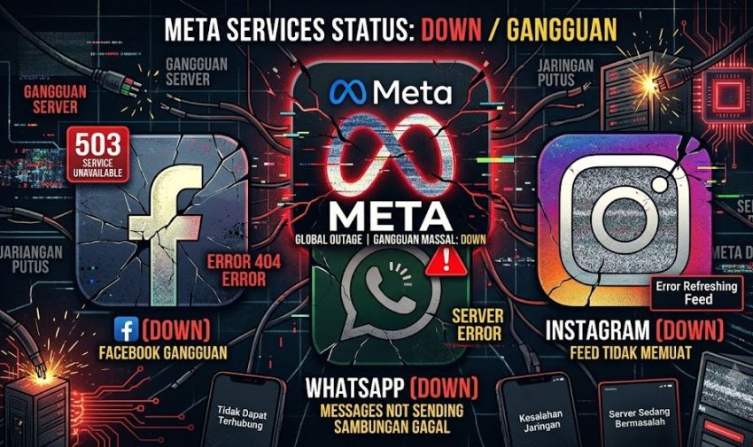WhatsApp, Instagram, dan Facebook Down Serentak Malam Ini! Meta Buka Suara