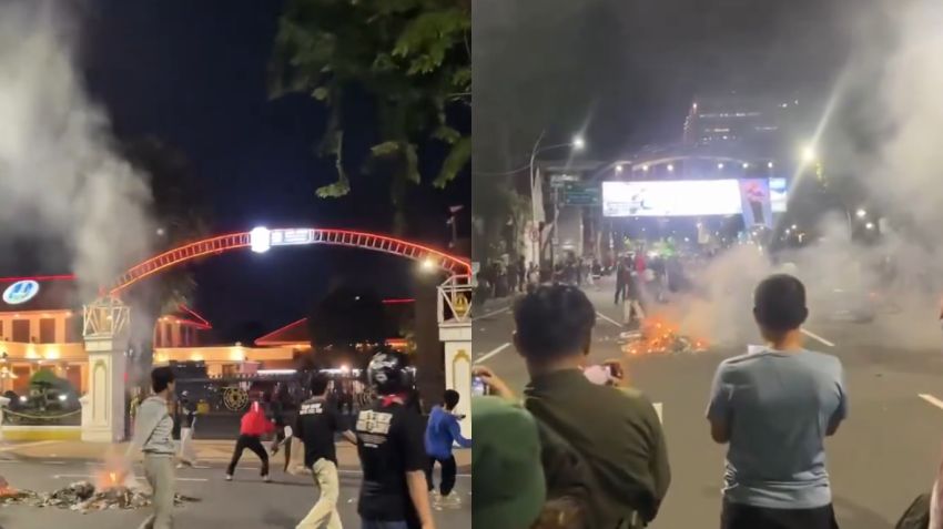 Aksi #IndonesiaSekarat di Surabaya Berujung Ricuh, Ini 11 Tuntutan yang Disuarakan Massa