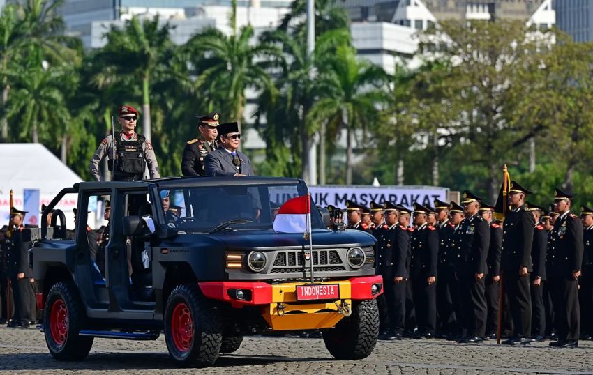 Prabowo Pimpin Upacara Hari Bhayangkara ke-80 di Satlat Brimob Cikeas, Libatkan 9.000 Peserta