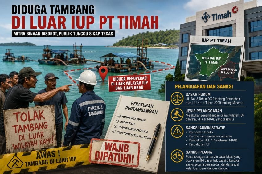 Dugaan Keruk Timah di Luar IUP, Aktivitas Mitra PT Timah Jadi Sorotan