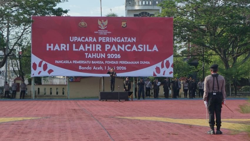 Kapolda Aceh Pimpin Upacara Hari Lahir Pancasila 2026, Tegaskan Pancasila Fondasi Persatuan dan Perdamaian Dunia