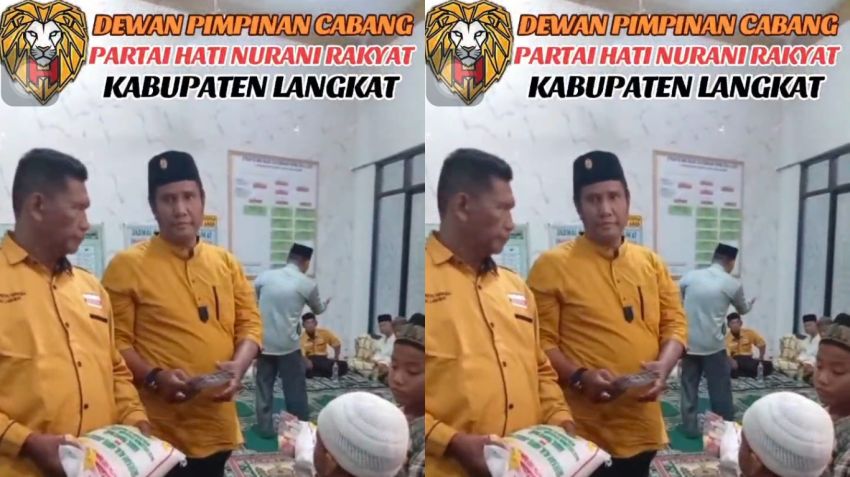 Peringati 10 Muharam, Ketua DPC Hanura Langkat Datok Abd Rasyidin Pane Santuni 50 Anak Yatim