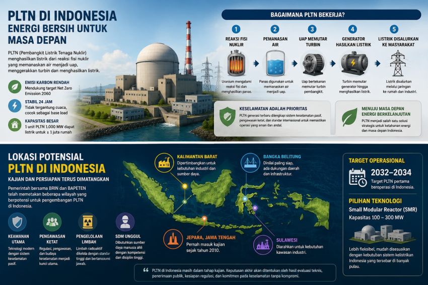 Pemerintah Matangkan Kajian PLTN, Energi Nuklir Disiapkan Jadi Pilar Ketahanan Listrik Nasional