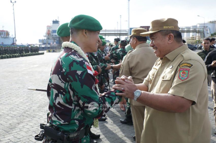 Bupati Asahan Sambut Kepulangan Satgas Pamtas Yonif 126/KC Usai Bertugas di Papua
