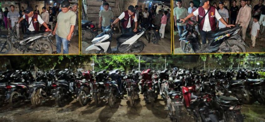 Heboh! Puluhan Motor Tanpa Dokumen Disimpan di Halaman Rumah Warga Padang Lawas, Polisi Selidiki Dugaan Penadahan