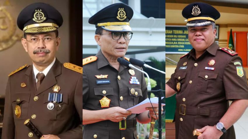 Resmi! Tiga Mantan Pejabat Kejati Sumut Kini Duduki Jabatan Bergengsi di Kejagung