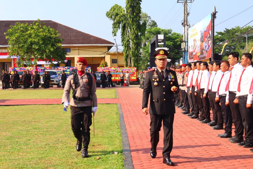 Kapolres Tanjab Timur Sampaikan Pesan Tegas di Hari Bhayangkara ke-80, Soroti Tantangan Polri ke Depan