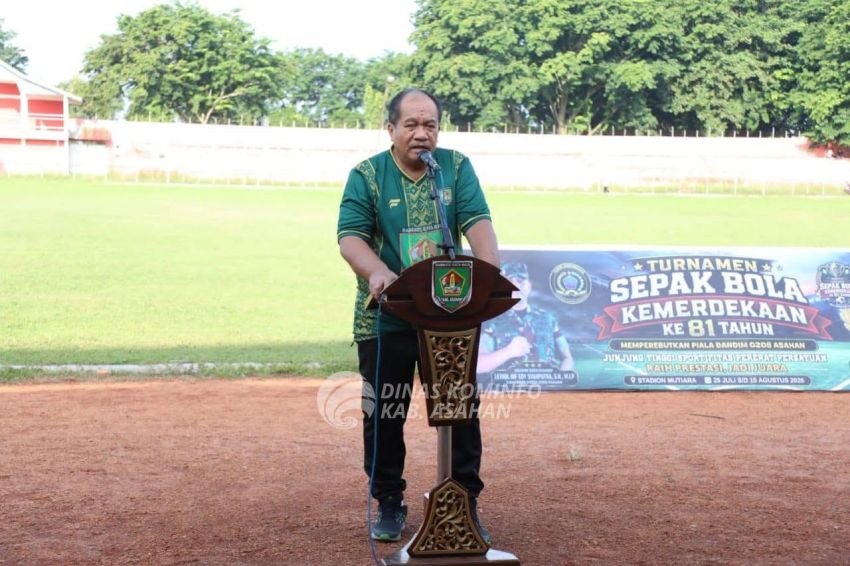 Bupati Asahan Buka Turnamen Sepak Bola Kemerdekaan ke-81 Perebutkan Piala Dandim 0208/Asahan