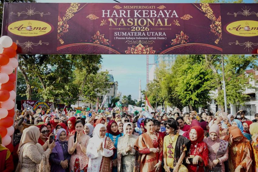 Ribuan Perempuan Berkebaya Meriahkan Hari Kebaya Nasional 2026 di Medan, Angkat Budaya dan Dukung UMKM