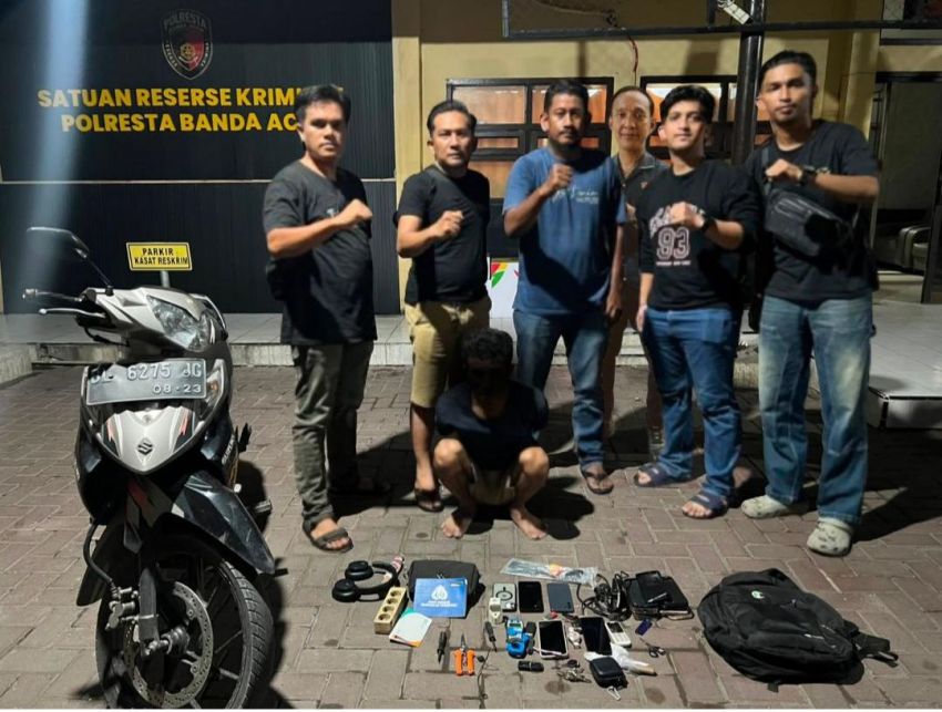 Tak Kapok Dipenjara, Residivis Pembobol Rumah di Banda Aceh Ditangkap, 6 HP dan BPKB Disita Polisi