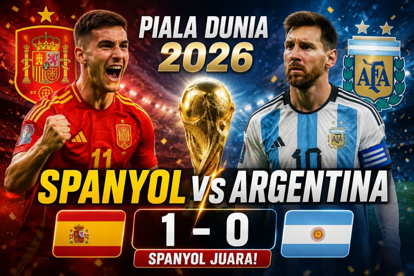 Spanyol Juara Piala Dunia 2026, Tumbangkan Argentina 1-0 di Laga Final
