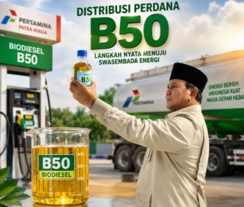 Distribusi Perdana B50 Dimulai, Program Swasembada Energi Prabowo Masuk Tahap Pembuktian