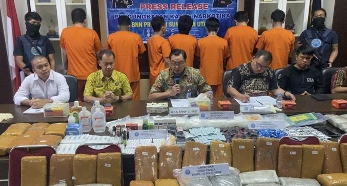92 Kilogram Ganja dari Aceh Digagalkan Masuk Medan, BNNP Sumut Ringkus Dua Pelaku