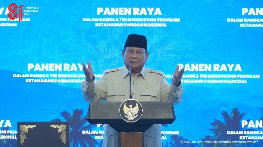 Prabowo: Ketahanan Pangan Bukan Cuma Tugas Kementan, TNI Ikut Turun Tangan
