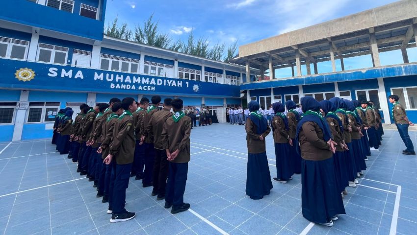 SMA Muhammadiyah 1 Banda Aceh Gelar Fortasi di Hari Pertama Sekolah, Kenalkan Nilai Kepemimpinan dan Hizbul Wathan