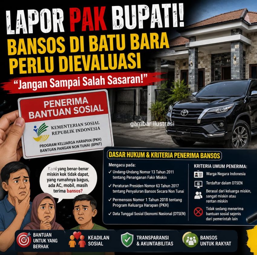 Lapor Pak Bupati! Bansos di Batu Bara Perlu Dievaluasi, Rumah Permanen hingga Mobil Jadi Sorotan Warga