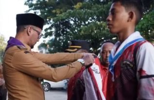 Bupati Labusel Lepas Kontingen Pramuka ke Jambore Daerah Sumut 2026, Tekankan Disiplin dan Jaga Nama Baik Daerah