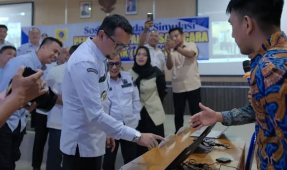 Bupati Labusel Buka Sosialisasi E-Voting Pilkades, Berpeluang Jadi yang Pertama di Sumut