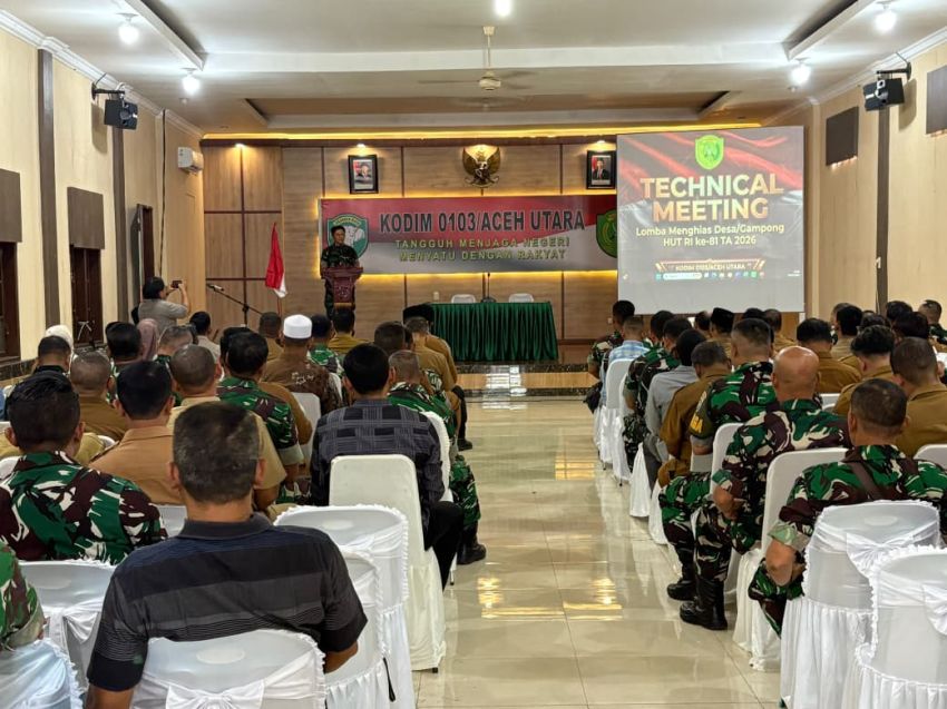 Aceh Utara Semarakkan HUT Ke-81 RI, Kodim Gelar Lomba Hias Gampong Berhadiah Rp100 Juta