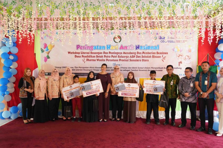 Kahiyang Ayu dan DWP Sumut Salurkan Santunan Pendidikan untuk 118 Siswa Berprestasi dari Keluarga Kurang Mampu