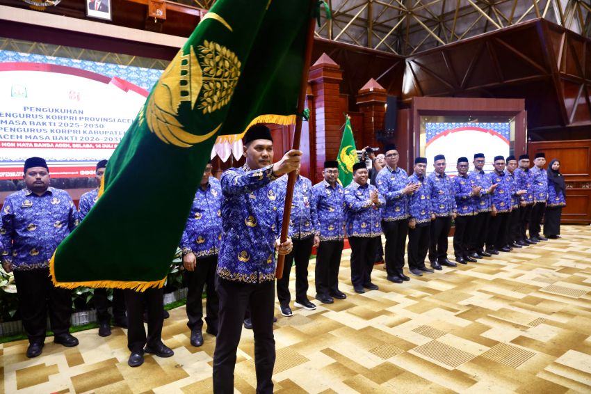 Sekda Aceh Muhammad Nasir Resmi Pimpin KORPRI Aceh 2025&ndash;2030, Siap Perkuat Birokrasi dan Pelayanan Publik
