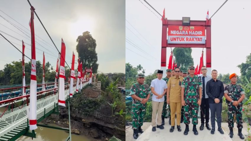 Tak Lagi Jalan Lewat Pipa PDAM, Kini Warga Medan Punya Jembatan Baru Penghubung Tiga Kecamatan
