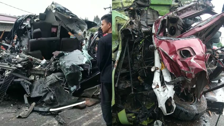 Truk Pengangkut Air Mineral Diduga Rem Blong Picu Kecelakaan Beruntun di Sibolangit, 2 Orang Tewas
