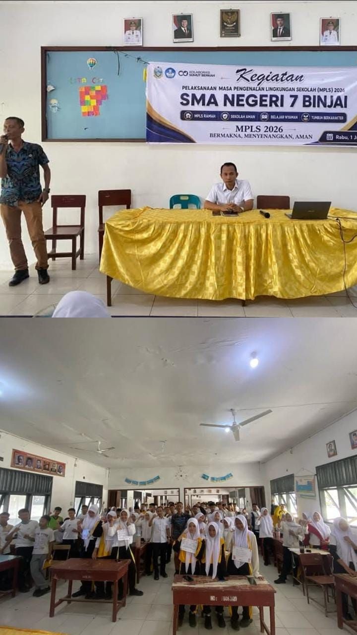 Dr. Agus Purwanto Motivasi Siswa Baru SMAN 7 Binjai, Ingatkan Bahaya Judi Online bagi Masa Depan