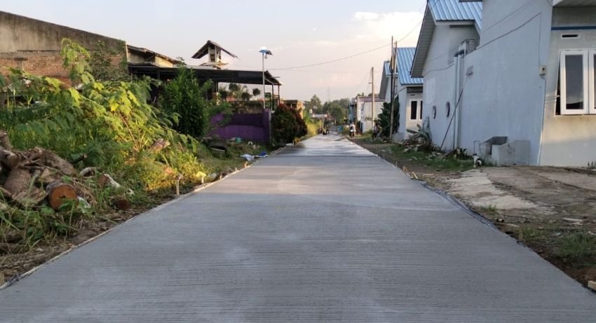 Tak Lagi Berdebu dan Becek, Warga Gang Garista Medan Tuntungan Bersyukur Jalan Mereka Kini Dibeton